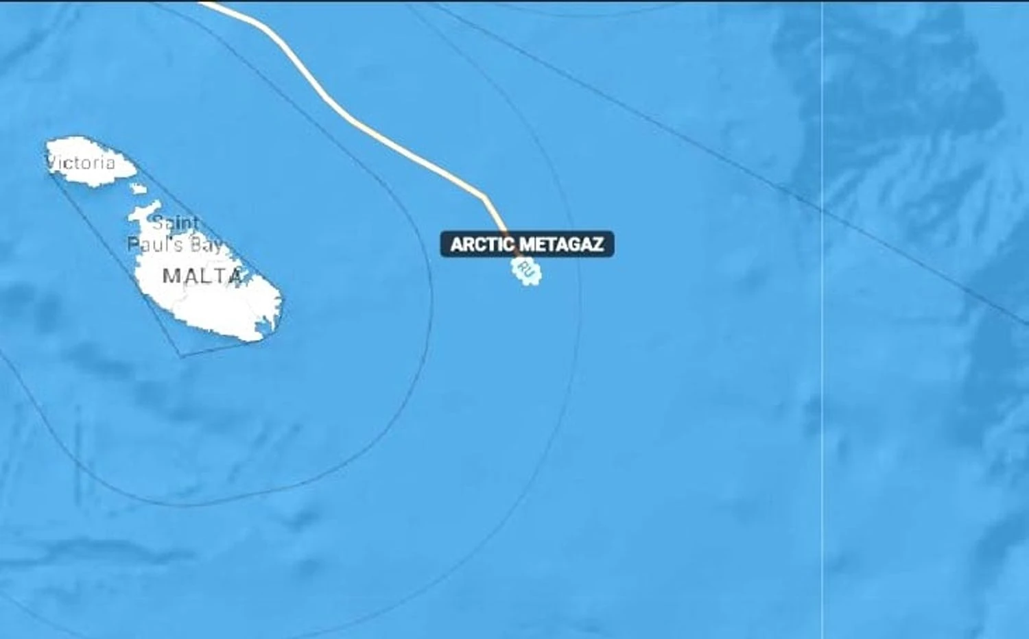 У Середземному морі горить СПГ-танкер під російським прапором